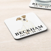 Personalisiert Jack Russell Terrier Getränkeuntersetzer (Linke Seite)