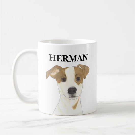 Personalisiert Jack Russell Terrier Kaffeetasse (Links)
