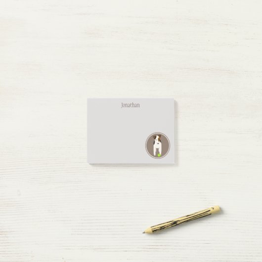 Personalisiert Jack Russell Terrier Post-it Klebezettel (Auf Schreibtisch)