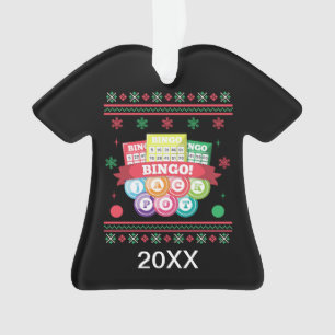 Personalisiert Jackpot Bingo Cards Ugly Xmas Sweat Ornament