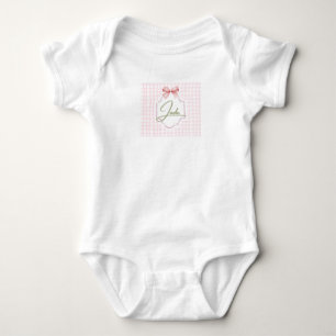 Personalisiert Jade Baby Girl Kinderzimmer Bow&Gin Strampler
