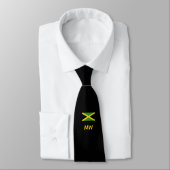 Personalisiert JAMAICA FLAG Monogram Neck Tie Krawatte (Gebunden)