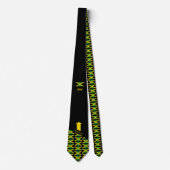 Personalisiert JAMAICA FLAG Monogram Neck Tie Krawatte (Vorderseite)