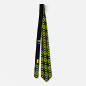 Personalisiert JAMAICA FLAG Monogram Neck Tie Krawatte (Rückseite)