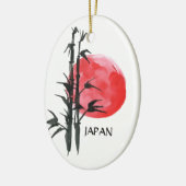 Personalisiert Japan Sun und Bamboo Japanischer Ur Keramik Ornament (Links)