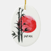 Personalisiert Japan Sun und Bamboo Japanischer Ur Keramik Ornament (Vorne)