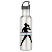 Personalisiert Jazz Dancer Silhouette Wasserflasch Edelstahlflasche (Vorderseite)