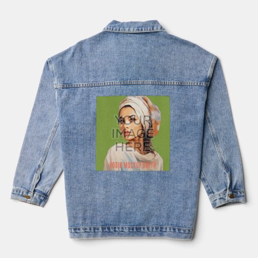 Personalisiert Jean Jacket Kleidung Jeansjacke (Rückseite)
