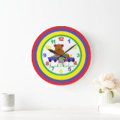 Personalisiert (JEDER NAME) Kinderuhr mit Zahlen Große Wanduhr (Zuhause)