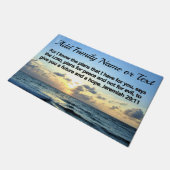 Personalisiert JEREMIAH 29:11 SONNENREISE Fußmatte (Schrägansicht)