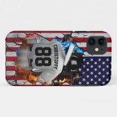 Personalisiert Jersey American Baseball Case-Mate iPhone Hülle (Rückseite (Horizontal))