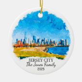 Personalisiert Jersey City Ornament, New Jersey St Keramik Ornament (Vorne)