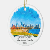 Personalisiert Jersey City Ornament, New Jersey St Keramik Ornament (Links)