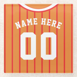 Personalisiert Jersey Untersetzer Red Pinstripe Ba