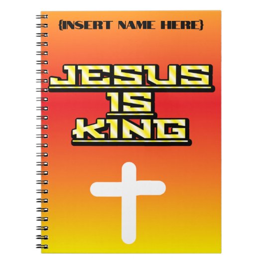 Personalisiert Jesus ist King Prayer Journal Notizblock (Vorderseite)