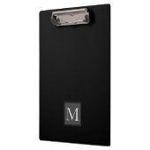 Personalisiert Jet Black Monogram Geschenke für ih Klemmbrett (Links)