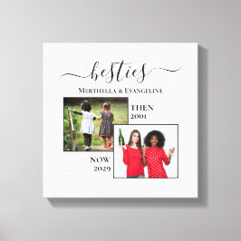 Personalisiert Jetzt mal 2 Foto-BESTANDTEILE Leinwanddruck