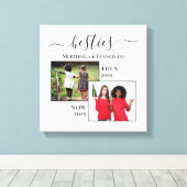 Personalisiert Jetzt mal 2 Foto-BESTANDTEILE Leinwanddruck (Insitu (Holzboden))