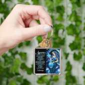 Personalisiert Jewel Galaxy Zodiac Aquarius Schlüsselanhänger (Hand)