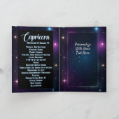 Personalisiert Jewel Galaxy Zodiac Capricorn Karte (Innenseite)