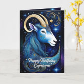 Personalisiert Jewel Galaxy Zodiac Capricorn Karte (Gelbe Blume)