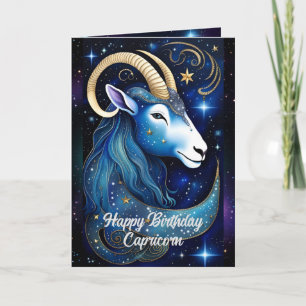 Personalisiert Jewel Galaxy Zodiac Capricorn Karte