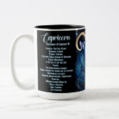 Personalisiert Jewel Galaxy Zodiac Capricorn Zweifarbige Tasse (Links)