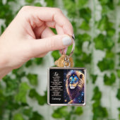 Personalisiert Jewel Galaxy Zodiac Leo Schlüsselanhänger (Hand)