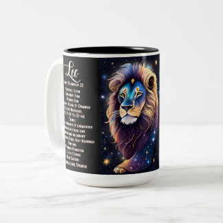 Personalisiert Jewel Galaxy Zodiac Leo Zweifarbige Tasse