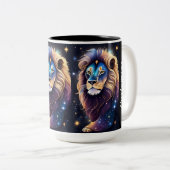 Personalisiert Jewel Galaxy Zodiac Leo Zweifarbige Tasse (VorderseiteRechts)