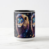Personalisiert Jewel Galaxy Zodiac Leo Zweifarbige Tasse (Mittel)