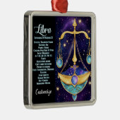 Personalisiert Jewel Galaxy Zodiac Libra Ornament Aus Metall (Rechts)