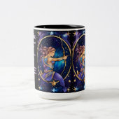 Personalisiert Jewel Galaxy Zodiac Sagittarius Zweifarbige Tasse (Mittel)