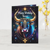 Personalisiert Jewel Galaxy Zodiac Taurus Karte (Gelbe Blume)
