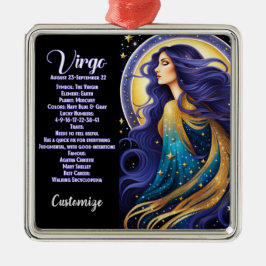 Personalisiert Jewel Galaxy Zodiac Virgo Ornament Aus Metall