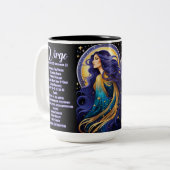 Personalisiert Jewel Galaxy Zodiac Virgo Zweifarbige Tasse (Vorderseite Links)