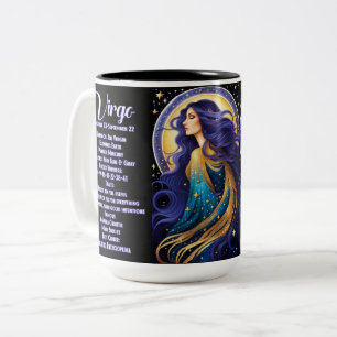 Personalisiert Jewel Galaxy Zodiac Virgo Zweifarbige Tasse