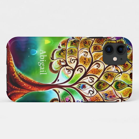 Personalisiert Jewel Tone Tree of Life Beautiful Case-Mate iPhone Hülle (Rückseite (Horizontal))