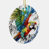 Personalisiert Jimmy The Legend, Papagei, Musical, Keramik Ornament (Rechts)