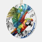 Personalisiert Jimmy The Legend, Papagei, Musical, Keramik Ornament (Links)
