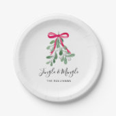 Personalisiert Jingle and MIngle Christmas Pappteller (Vorderseite)