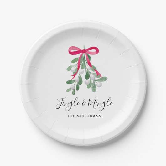 Personalisiert Jingle and MIngle Christmas Pappteller (Vorderseite)
