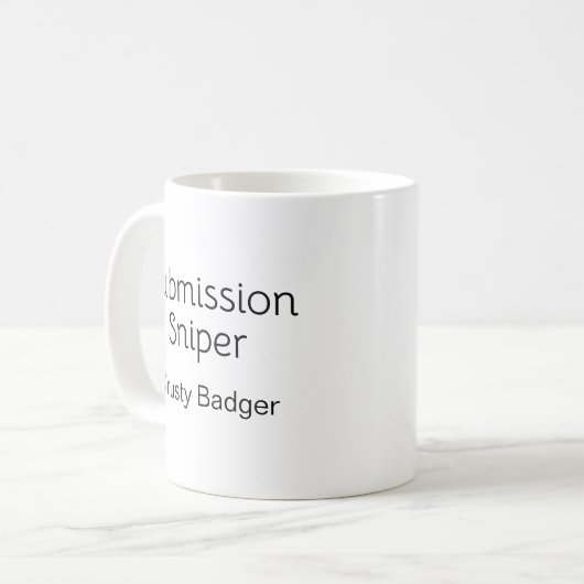 Personalisiert Jiu Jitsu Submission Sniper Kaffeetasse (Vorderseite Links)