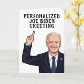 Personalisiert Joe Biden Novelty Greeting Karte (Gelbe Blume)