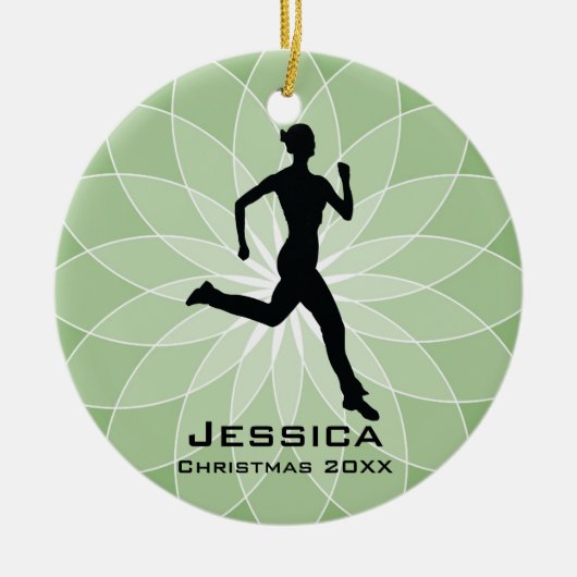 Personalisiert Jogger Runner Ornament (Vorne)