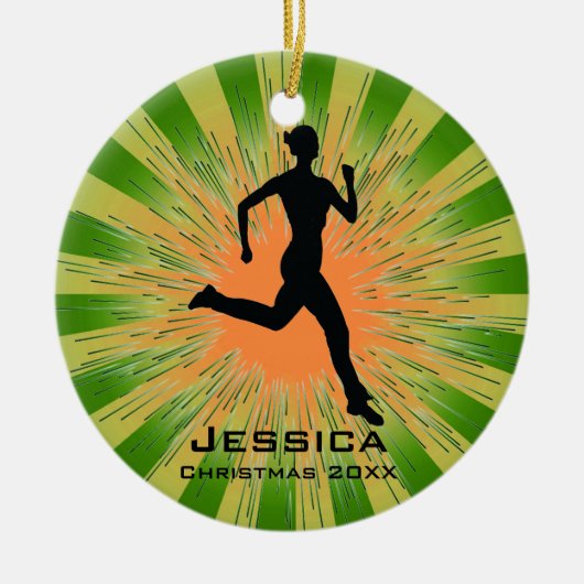 Personalisiert Jogger Runner Ornament (Vorne)