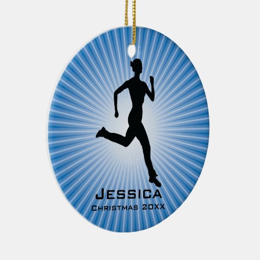 Personalisiert Jogger Runner Ornament (Rechts)