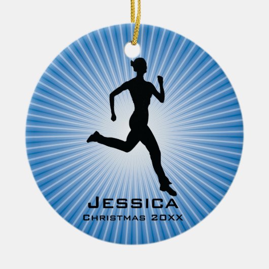 Personalisiert Jogger Runner Ornament (Vorne)