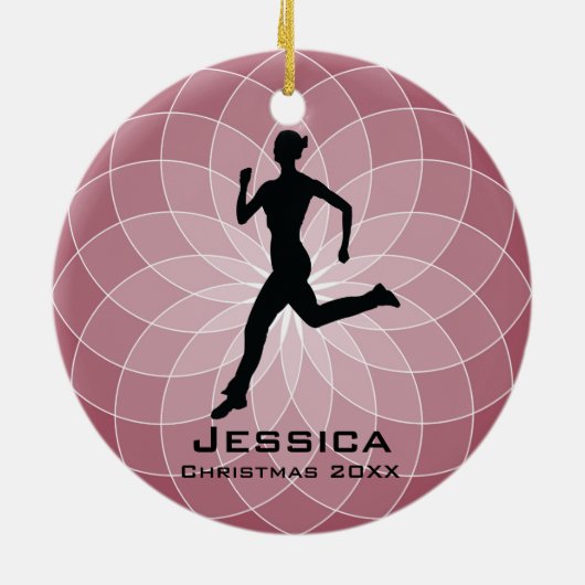 Personalisiert Jogger Runner Ornament (Hinten)