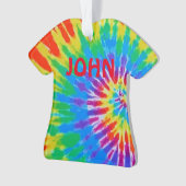 Personalisiert John Gefärbte Krawatte Spiral Rainb Ornament (Vorderseite)